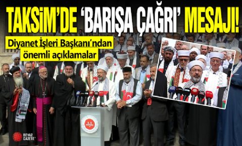 Taksim'den Filistin için 'Barışa Çağrı' mesajı