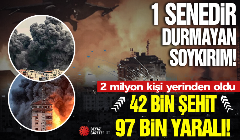 365 gündür durmayan soykırım: Siyonist İsrail bir yılda 17 bini bebek ve çocuk 42 bin kişiyi şehit etti!