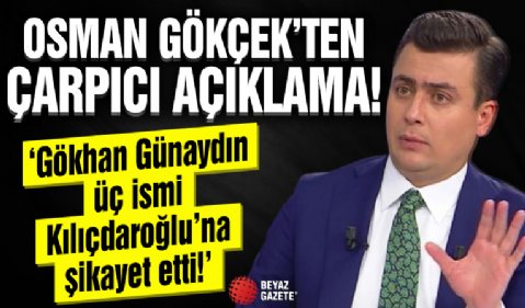 Osman Gökçek'ten çarpıcı iddia! 'Üç isim, Kılıçdaroğlu’na yakın vekilleri Meclis’te konuşturmuyor.'