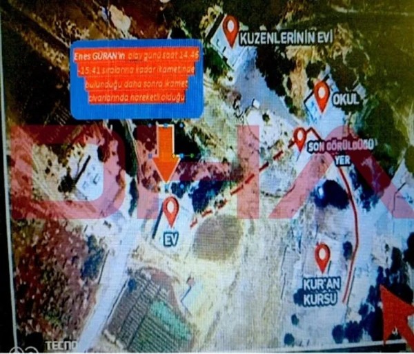 Narin Güran cinayetinde HTS kayıtlarının dakika dakika şeması yayınlandı!