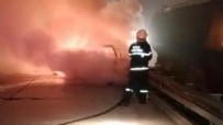 Bolu'da seyir halindeki otomobil yandı