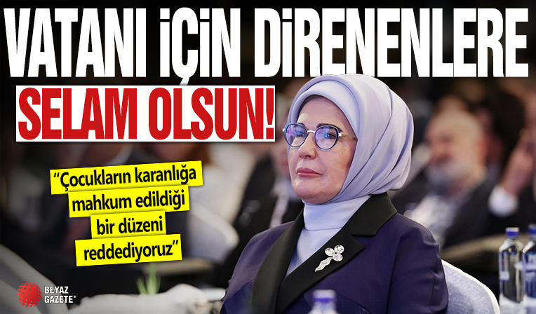 Emine Erdoğan: Çocukların karanlığa mahkum edildiği bir düzeni reddediyoruz