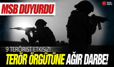 Terör örgütüne ağır darbe! Hakurk ve Gara'da 9 terörist etkisiz!