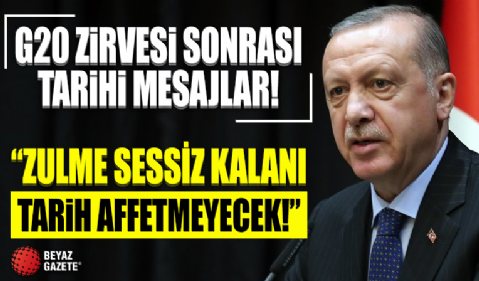 Başkan Erdoğan'dan G-20 Zirvesi sonrası önemli açıklamalar