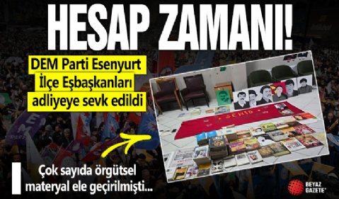 DEM Parti Esenyurt İlçe Eşbaşkanları adliyeye sevk edildi: Terör örgütü için anma programı düzenlemişlerdi!