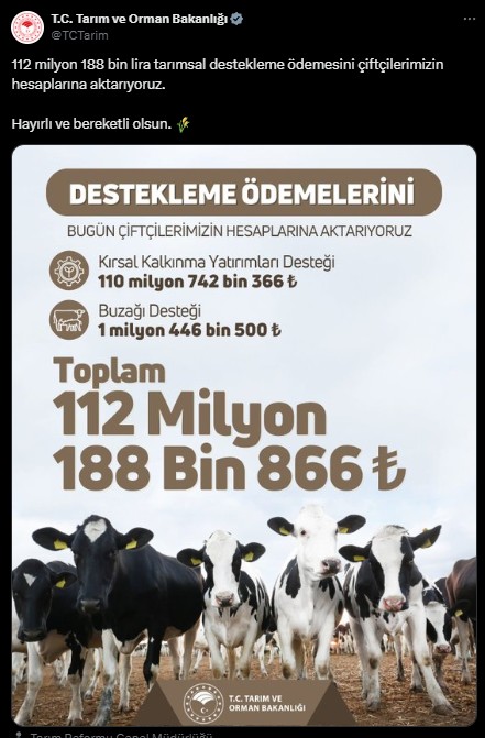 Çiftçiler dikkat! Hesaplara aktarılıyor