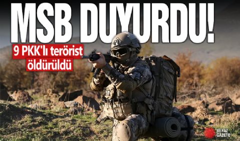 Fırat Kalkanı ve Barış Pınarı bölgelerinde 9 PKK'lı terörist öldürüldü