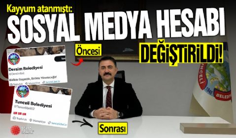 Kayyum atanmıştı: Tunceli'de belediyenin sosyal medya hesabının ismi değiştirildi