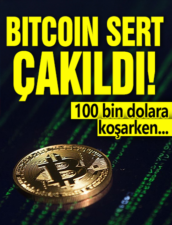 Bitcoin sert çakıldı! 100 bin dolara koşarken...