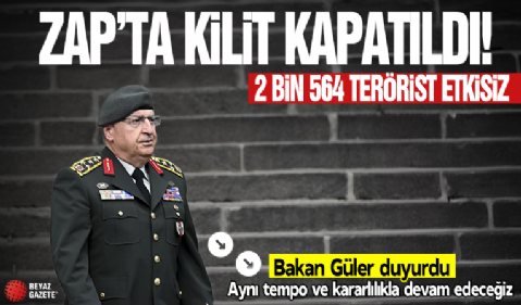 Yaşar Güler: Kuzey Irak'ta kilit kapandı