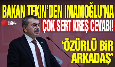 Bakan Yusuf Tekin'den Ekrem İmamoğlu'na çok sert kreş cevabı: 'Özürlü bir arkadaş'