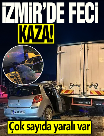 Hatalı sollama yapan sürücü park halindeki kamyonete çarptı: 5 yaralı