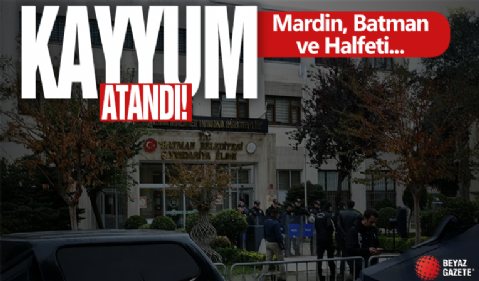 Mardin, Batman ve Halfeti'ye kayyum atandı! Peş peşe açıklamalar geliyor