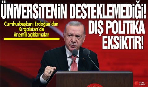 Cumhurbaşkanı Erdoğan'dan Kırgızistan'da önemli açıklamalar