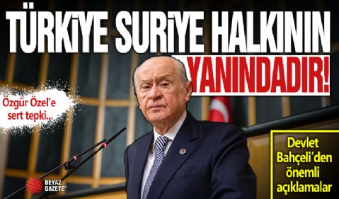 Devlet Bahçeli'den Suriye açıklaması