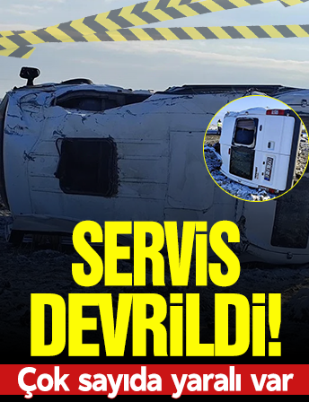 Diyarbakır’da öğretmenlerin servisi devrildi: Çok sayıda yaralı var!