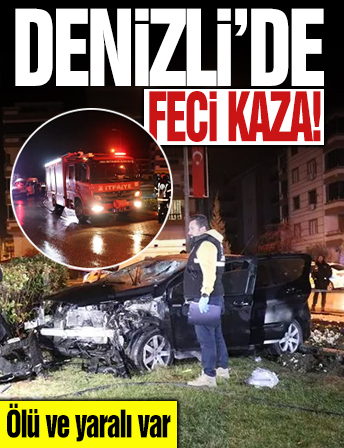 Denizli' de kaza: Kavşağı dönemeyen sürücü feci şekilde can verdi!