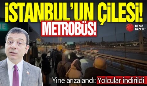 Küçükçekmece'de metrobüs arızası! Yolcular araçtan indirildi