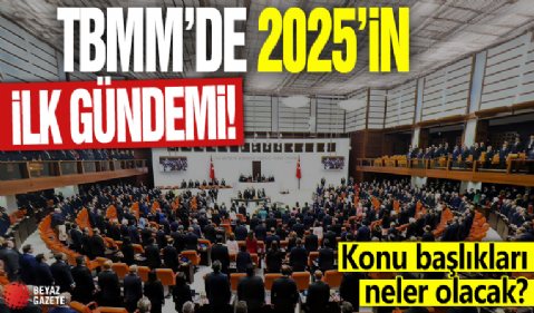 TBMM'de 2025'in ilk gündemi! Konu başlıkları neler olacak?