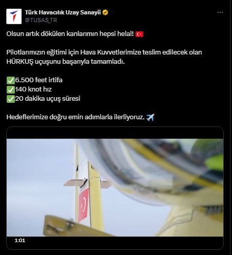 HÜRKUŞ göklerde! Hava Kuvvetleri'ne teslim edilecek