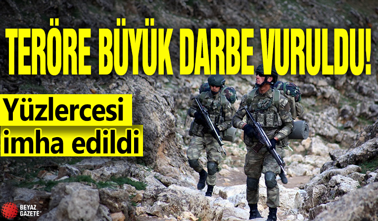 Teröre büyük darbe vuruldu! Yüzlercesi imha edildi