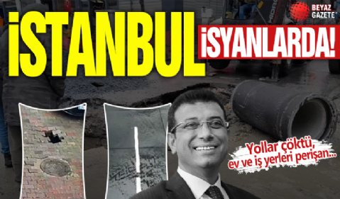 İSKİ vatandaşı isyan ettirdi: Yol çöktü, ev ve iş yerlerini su bastı!