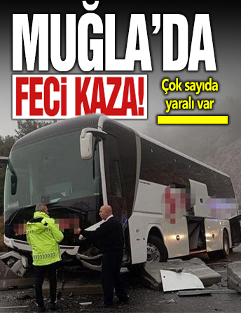 Muğla'da otobüs kazası! 5 kişi yaralandı