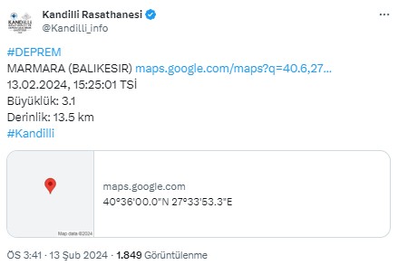 Balıkesir'de korkutan deprem