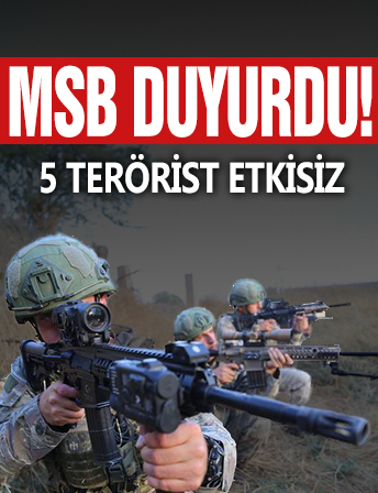 5 PKK/YPG'li terörist etkisiz hale getirildi