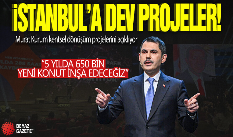 Cumhur İttifakı'nın İstanbul Adayı Murat Kurum kentsel dönüşüm projelerini açıklıyor: 5 yılda 650 bin yeni konut inşa edeceğiz