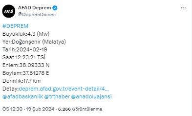 Malatya'da deprem!