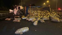 Patates Yüklü Kamyon Devrildi Açiklamasi Bolu Dagi Geçisi Trafige Kapandi