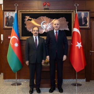 TBMM Baskani Kurtulmus, Türkiye'nin Bakü Büyükelçiligini Ziyaret Etti