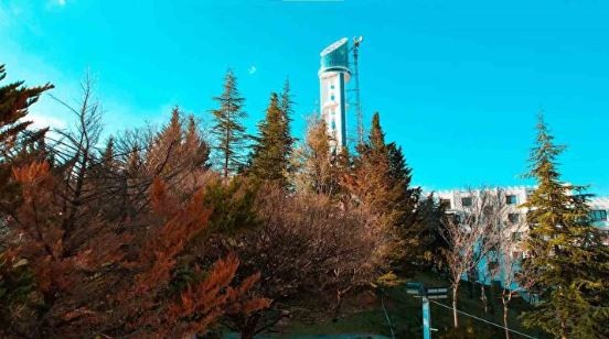 Ankara'nın 'örümcek adamları' havadan görüntülendi