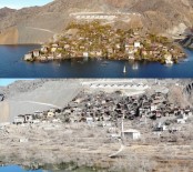 Yusufeli Baraji'nin Yapilmasi Ile Sular Altinda Kalan Köy Baraj Sulari Çekilince Yeniden Ortaya Çikti Haberi