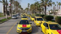Izmir'de Cinayete Kurban Taksici, Mersin'de 450 Taksicinin Düzenledigi Konvoyla Anildi