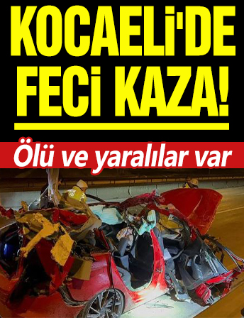 Kocaeli'de feci kaza! Otomobille çarpışan TIR sürücüsü kaçtı... 1 ölü 3 yaralı