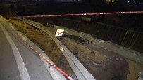 Bursa'da Yol Çöktü, Ulasim Bir Süreligine Trafige Kapatildi