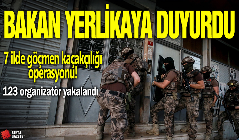 7 ilde göçmen kaçakçılığı operasyonu! 123 organizatör yakalandı