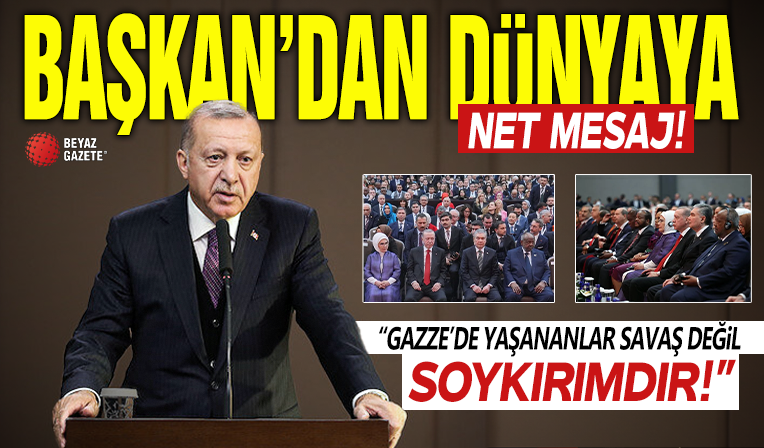Başkan Erdoğan'dan Antalya'dan dünyaya net mesaj: Gazze’de yaşananlar savaş değil soykırımdır
