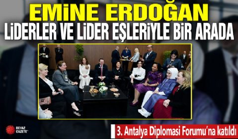 Emine Erdoğan liderler ve lider eşleriyle bir arada