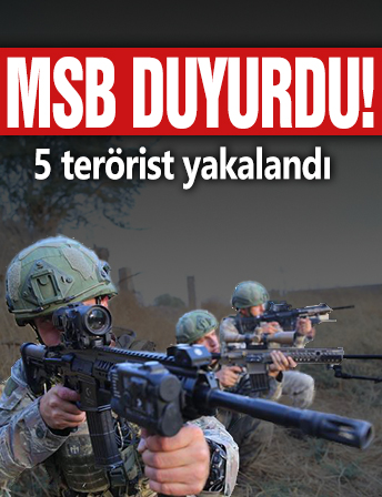 Yasa dışı yollarla sınırları geçmeye çalışan 5 terörist yakalandı