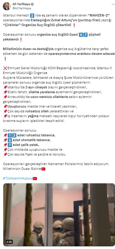 İstanbul'da 'Çirkinler'e operasyon
