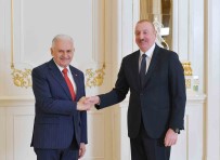 Azerbaycan Cumhurbaskani Aliyev, TDT Aksakallar Heyeti Baskani Yildirim'i Kabul Etti