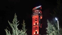 Atatürk Cumhuriyet Kulesinin Isik Sovu Havadan Görüntülendi
