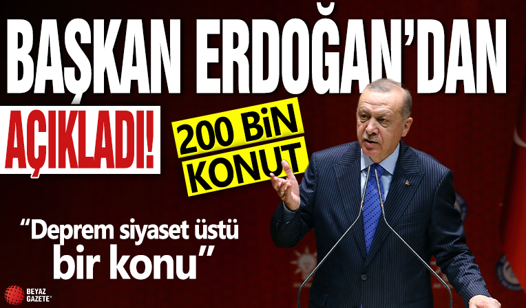 Başkan Erdoğan: Hedefimiz yıl sonuna kadar 200 bin konutu sahiplerine teslim etmek
