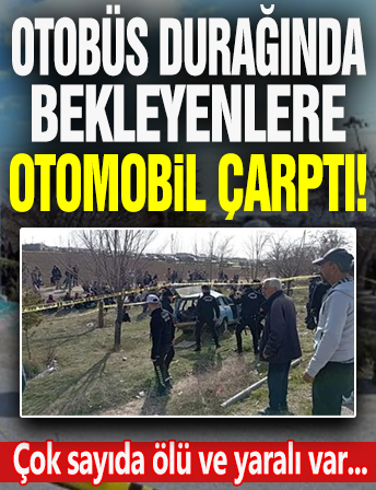 Konya’da araç durağa daldı: 4 ölü var!
