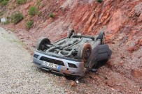 Çan'da Takla Atan Otomobilin Sürücüsü Yaralandi Haberi