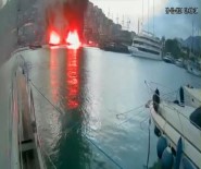 Alanya'da Iki Teknede Çikan Yangin Güvenlik Kamerasina Yansidi