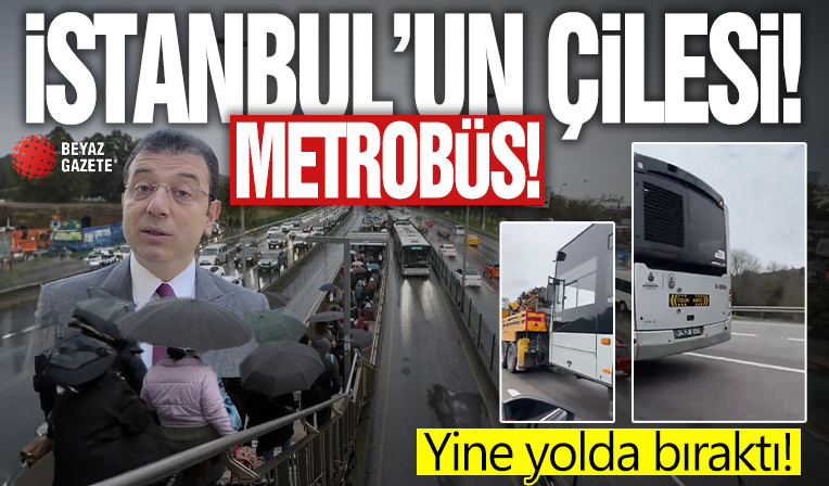 İstanbul'un çilesi metrobüs! Yine yolda bıraktı!